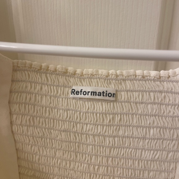 Reformation Cream Ruffled Blouse - Picture 2 of 4